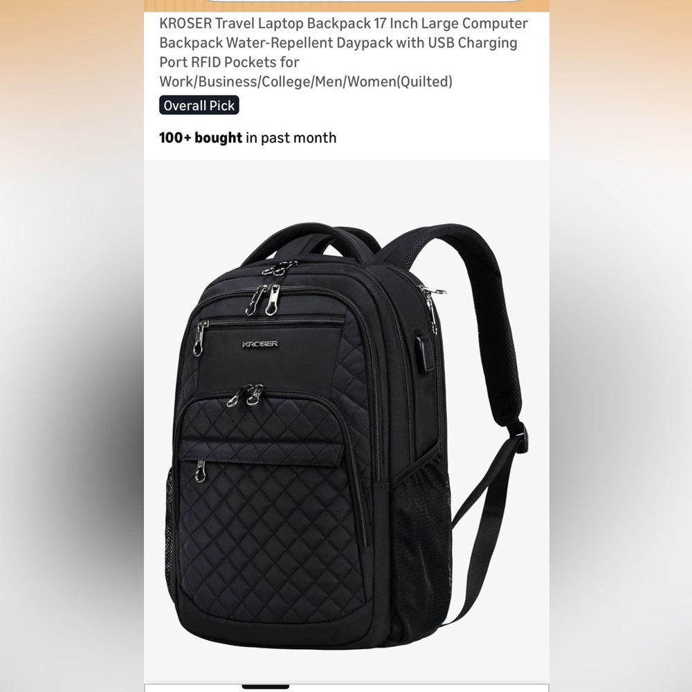 Black Laptop Backpack